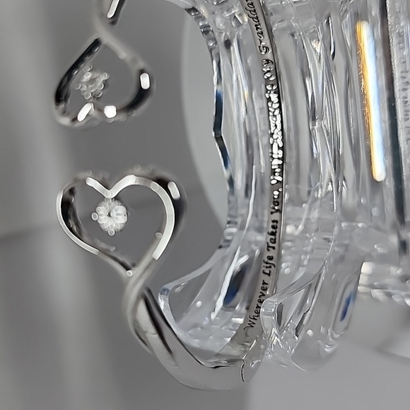 Silver Double Heart 💕 Granddaughter Diamond 💎 Bracelet - Picture 3 of 9